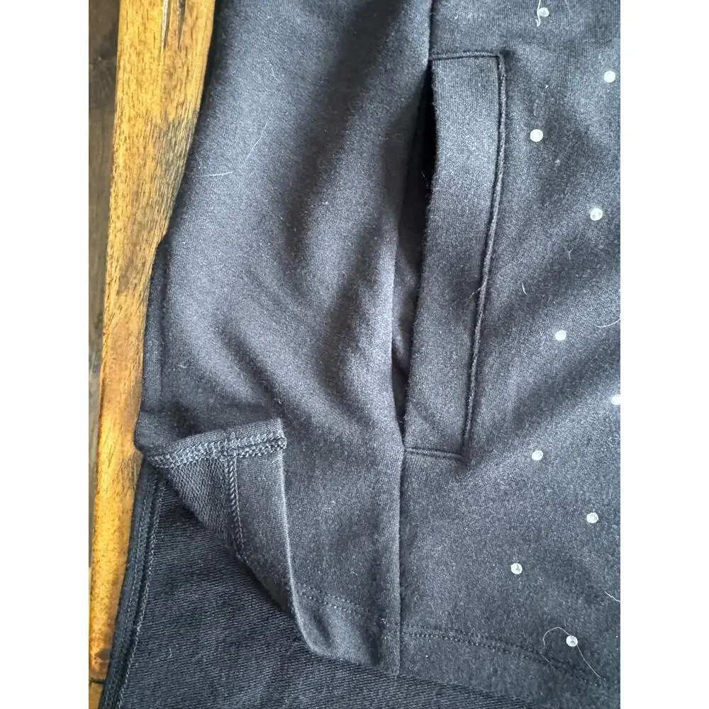 NWT Juicy Couture Black Rhinestone Zip Hoodie XL Hi Low Hem Y2K - Picture 10 of 11